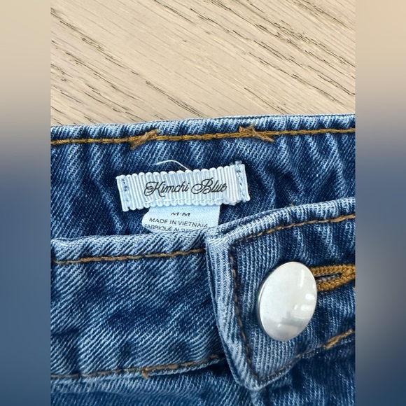 URBAN OUTFITTERS KIMCHI BLUE Clara Drop Waist Denim Midi Skirt- Size M - Picture 6 of 8